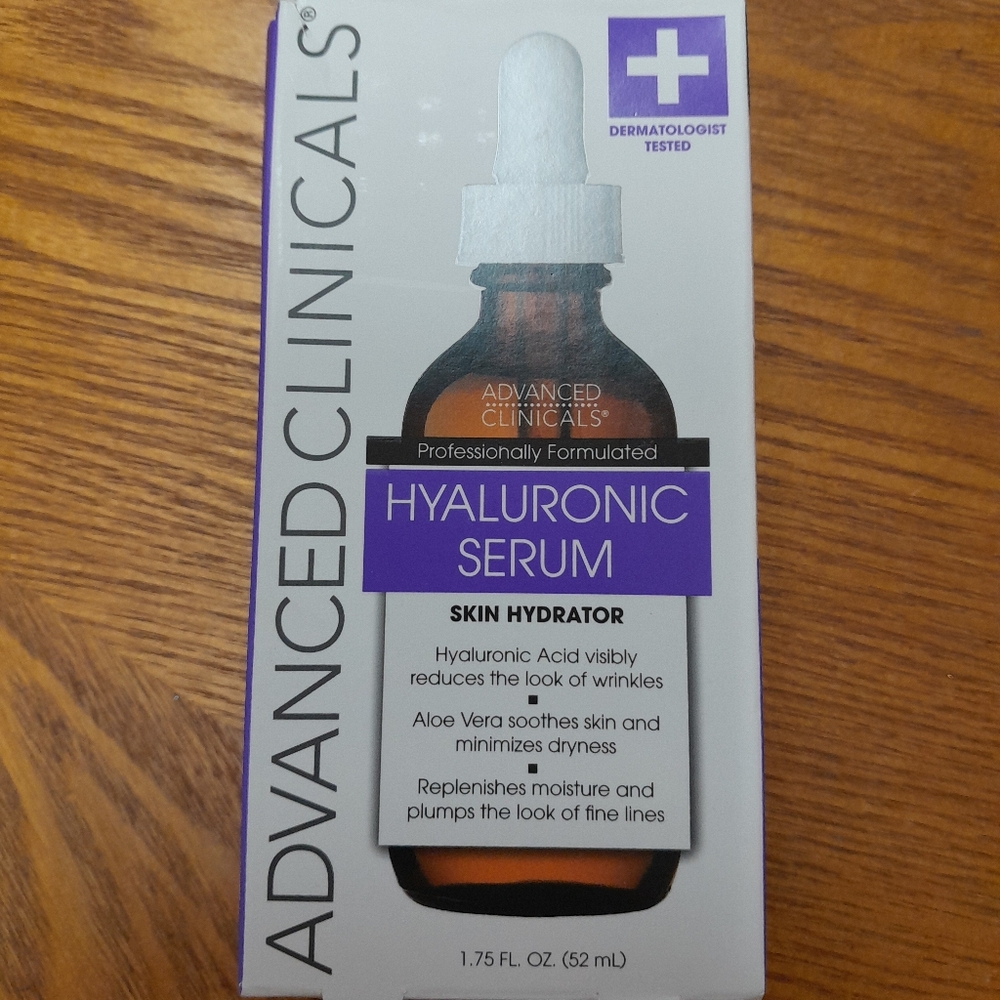 Hyaluronic Serum Skin Hydrator Vitamin C,E NWT Size:1.75fl oz Advanced Clinicals